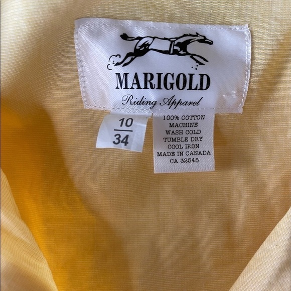 🐎 Marigold riding equestrian apparel 100% cotton shirt button up - Picture 5 of 5
